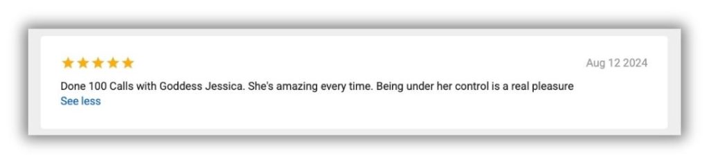 Client review praising repeat sessions and ongoing connection,